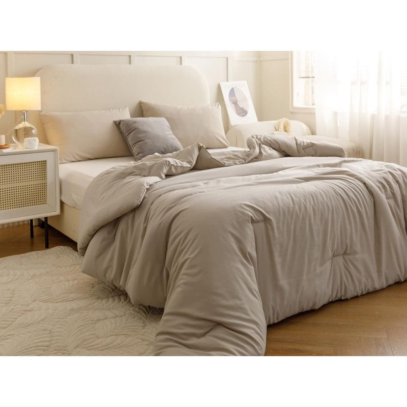 Ensemble d'édredon California California, Cal King Comforter + 2 Standard Pillowcases, Oatmeal