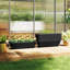 Ensemble de 7 jardinières de 23 pouces, boîtes à fleurs, noir