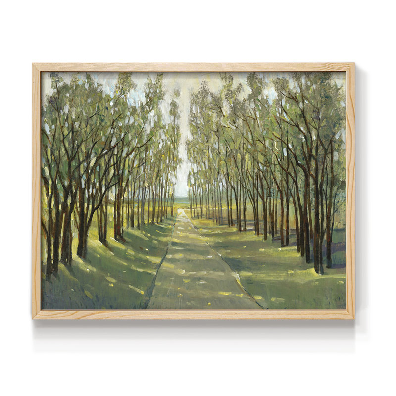 Forest Path -Framed Print - Restickable, Natural, 16" H x 20" W