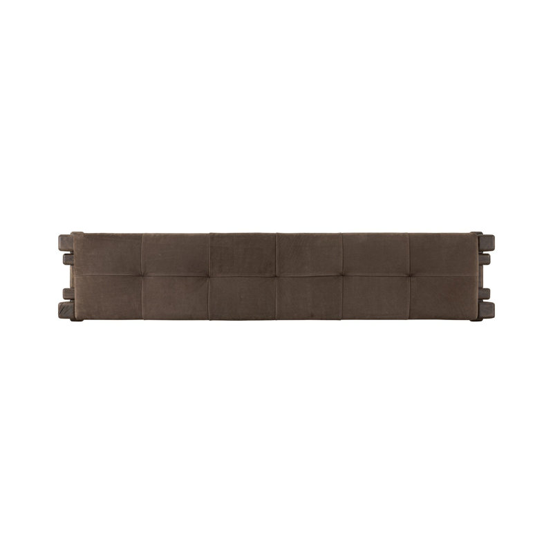 Marcia Leather Bench, Brown
