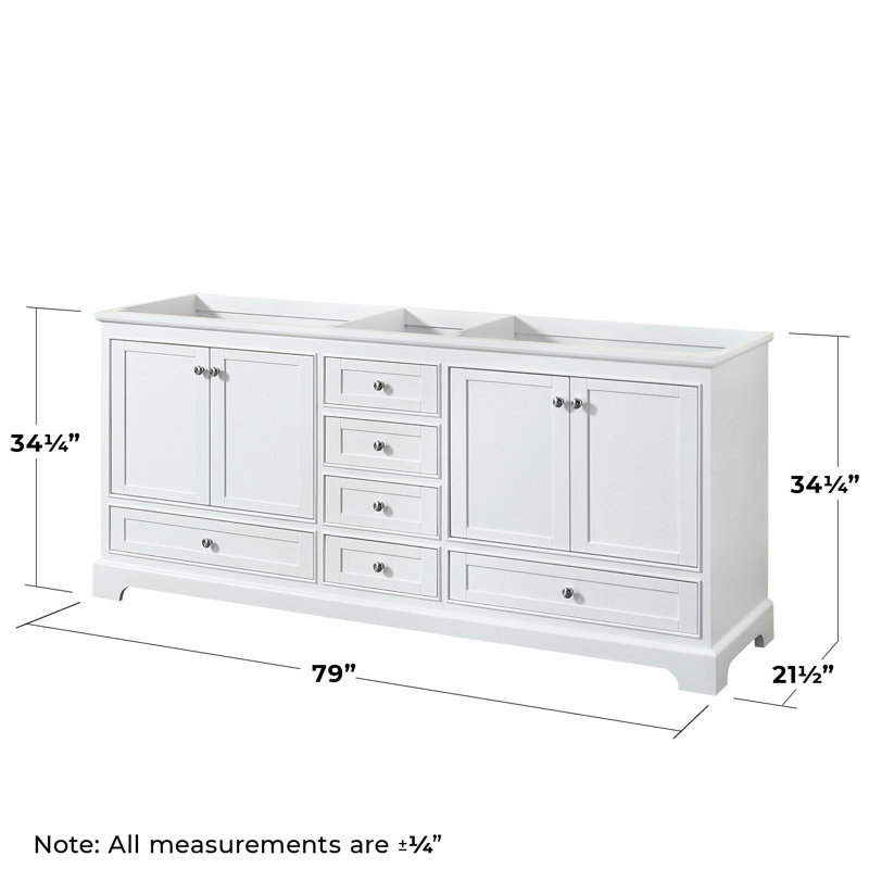 Base de meuble-lavabo double Deborah, Blanc / chrome poli