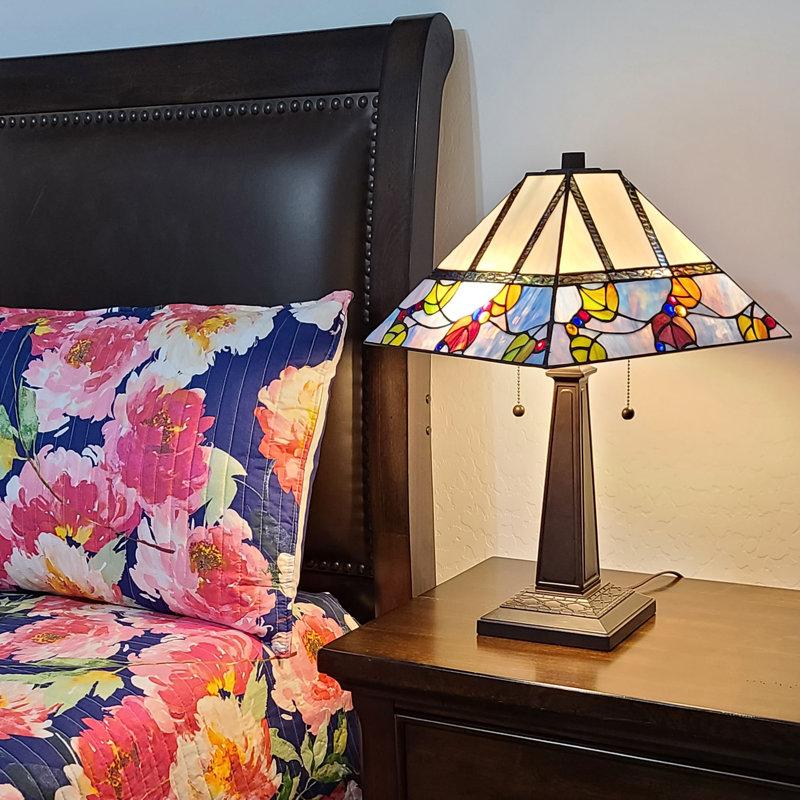 Saluzzo Metal Table Lamp, Yellow/Blue