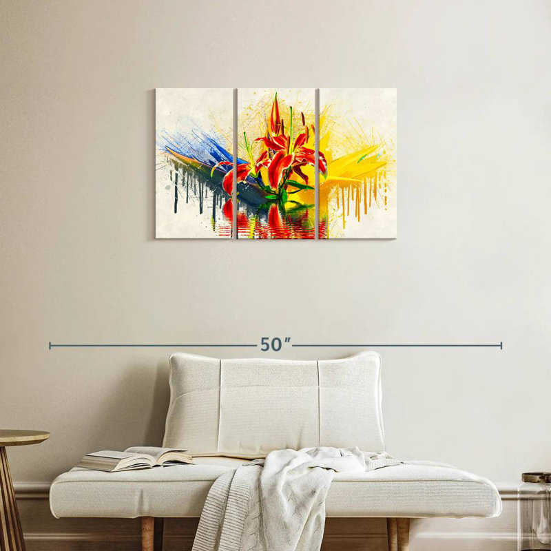 Conception à motif de fleur, H 20 po x l 33 po
