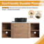 Ensemble de meuble-lavabo simple Greythor avec lavabo en céramique et tablettes de rangement, ensemble de meuble-lavabo simple avec plateau en pierre reconstituée-712529961-712529962