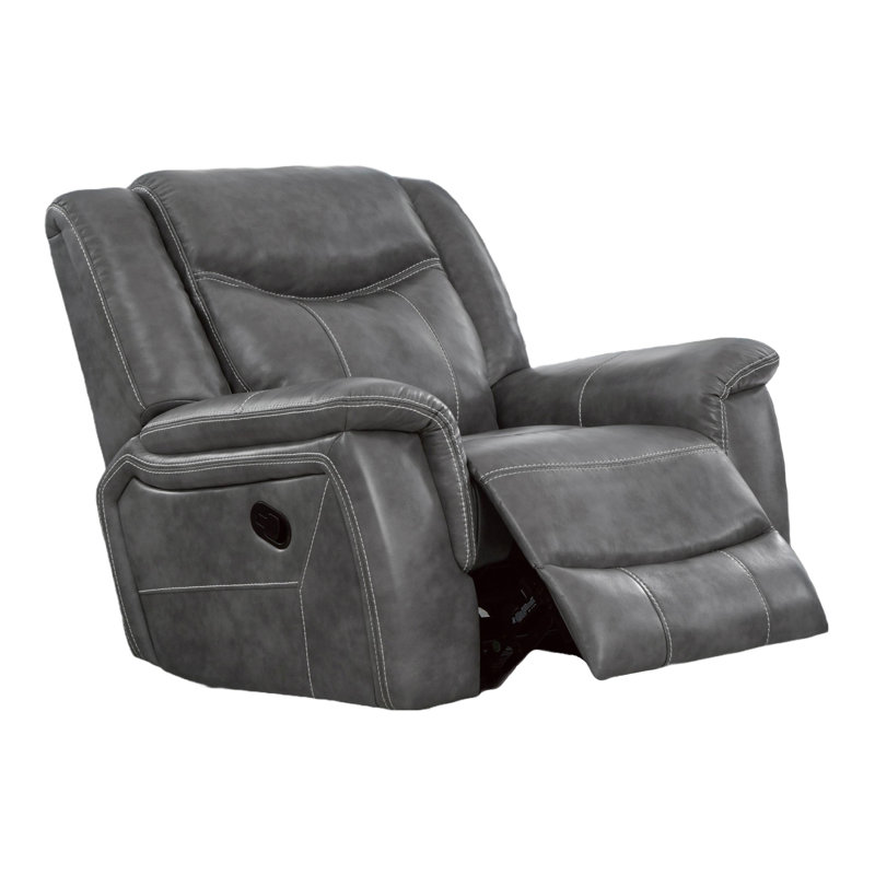 Fauteuil inclinable rembourré et rembourré gris