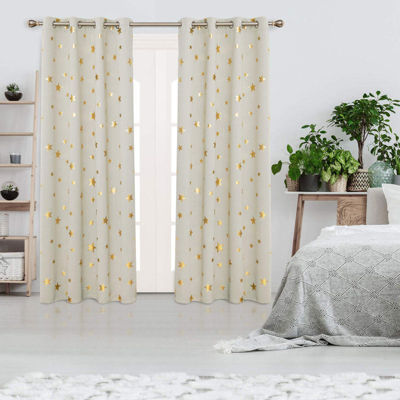 Abneer Blackout Curtain Pair, 55cm Width x 245cm Drop