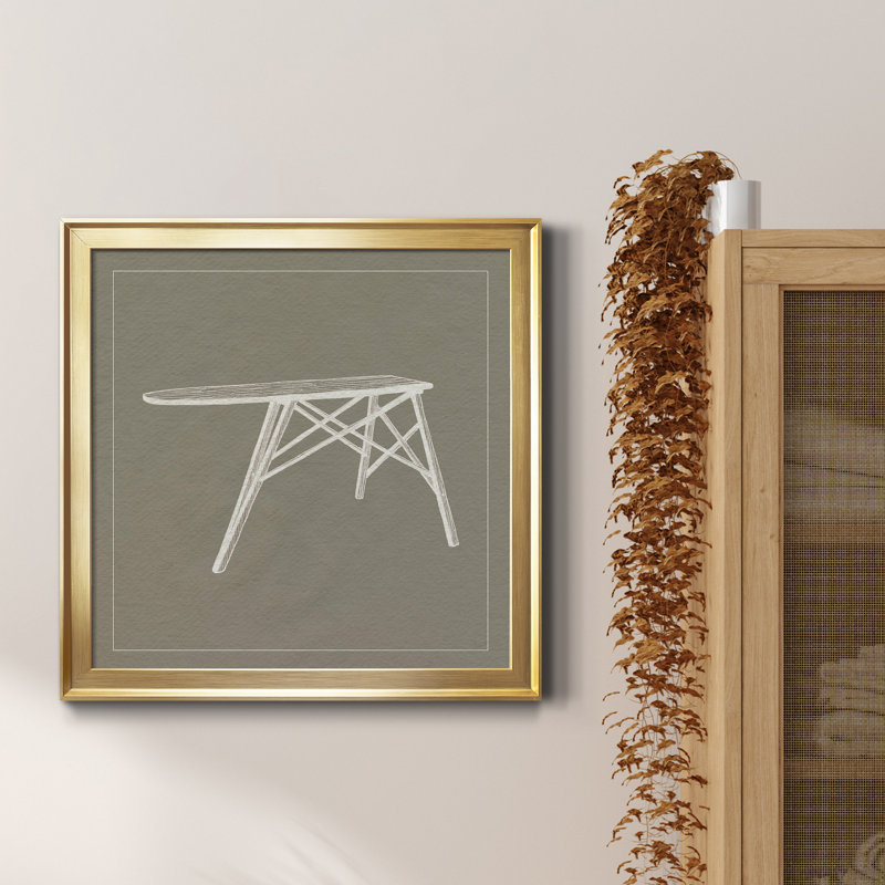 Laundry Laundry VII-Premium, toile encadrée - prête à être suspendue, H 17,5 po x l 17,5 po x P 1,5 po, Cadre doré