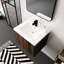 Armoire de salle de bain moderne avec lavabo 24 po - Portes à fermeture en douceur, fixation flottante pour salle de bain 24 po, fixation, salle de bain adaptée