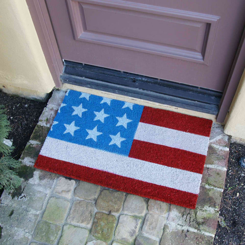 Étoiles et rayures 30 po x 18 po tapis de porte extérieur antidérapant