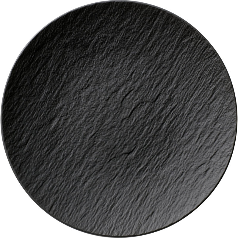 Villeroy & Boch Manufacture Rock Universal Coupe 9.75" Dinner Plate, Black