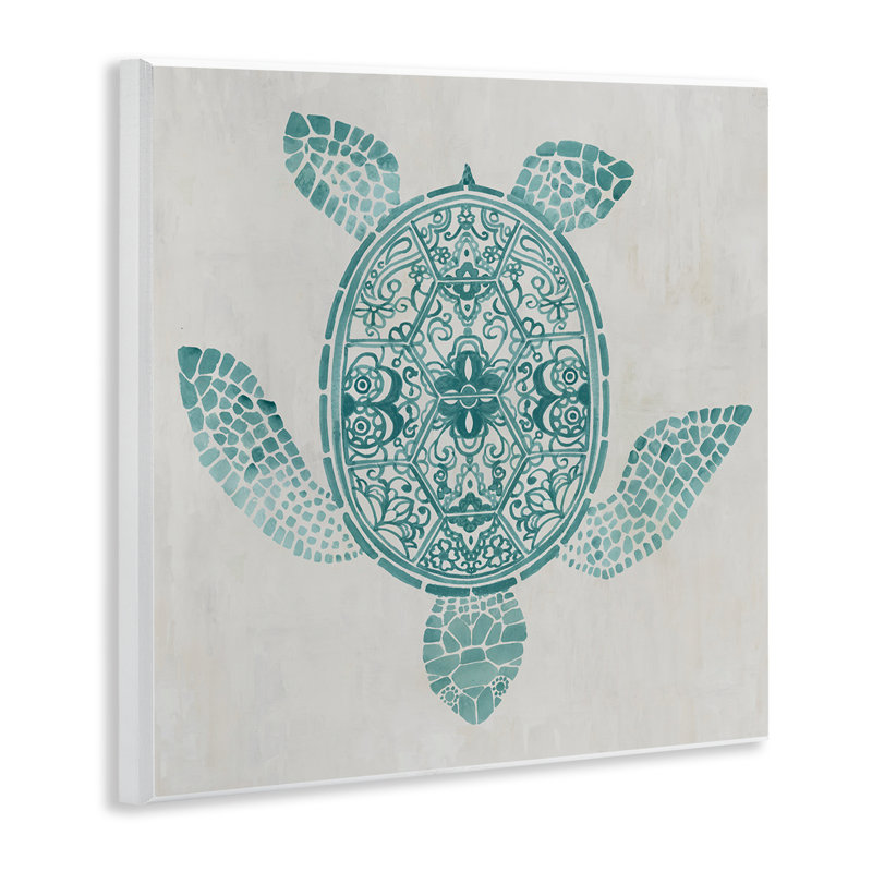 Geometric Patterned Tortoise Wall Plaque Art, design by Hannah Dawson