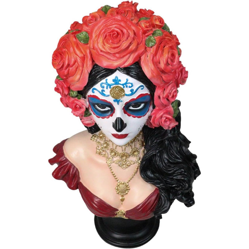 Figurine jour de la mort danseuse de crâne en sucre Vivas Calacas Senorita