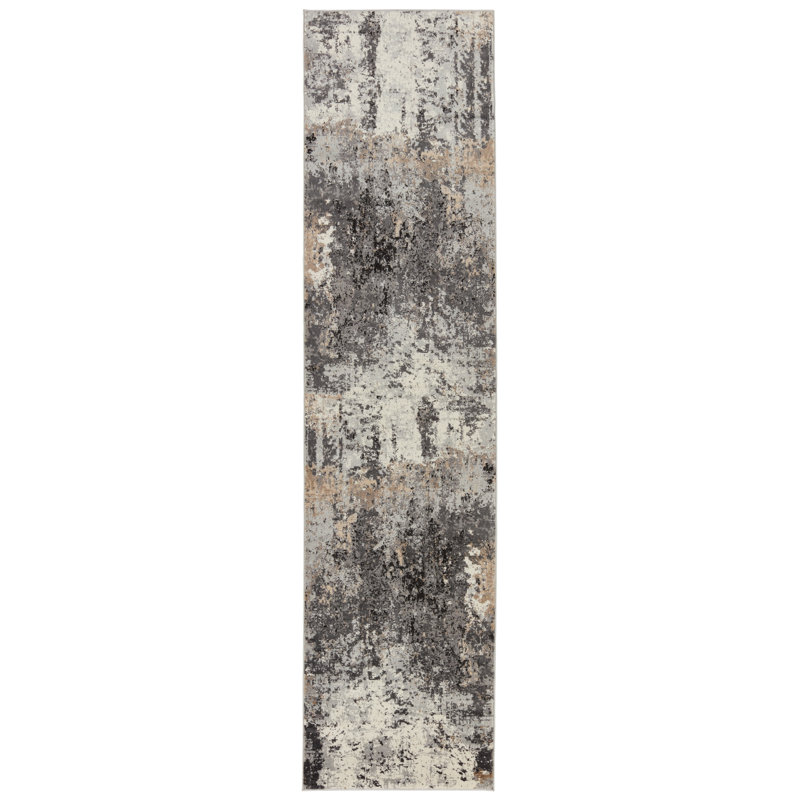 Grotto Abstract Indoor Rug, Runner 3' x 12'