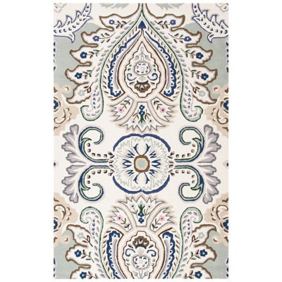 Haryan Hand Tufted Wool Ikat Rug