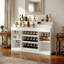 56.3" Wide Step Design Wine Rack With USB LED Light
