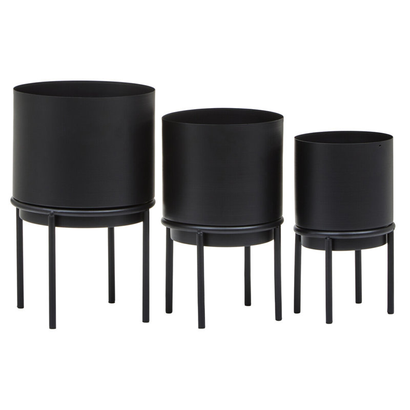 Alawna Metal Plant Stand, 26cm H x 15cm W x 15cm D, Black