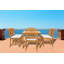 Outdoor 7 - Piece Teak Dining Set with Cushions