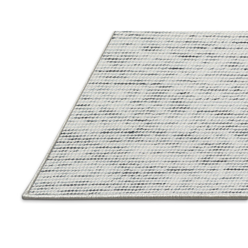 Tapis décoratif gris contemporain, Rectangle 5 pi x 7 pi