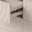 Commode 6 tiroirs pour chambre à coucher, grande commode large moderne avec poignée sans ondulation