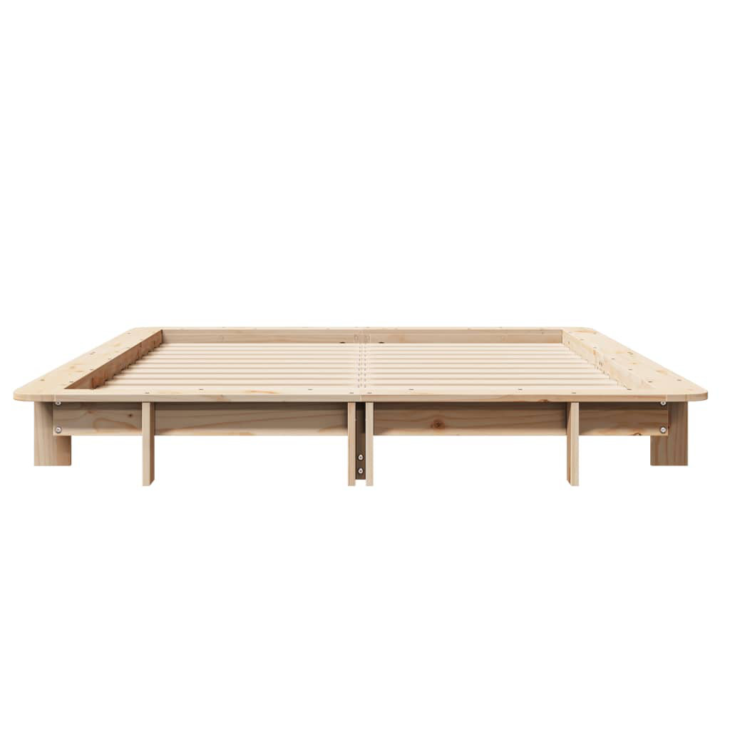 Bed Frame Without Mattress Solid Wood Pine
