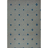 Geometric Area Rug in Blue/Beige