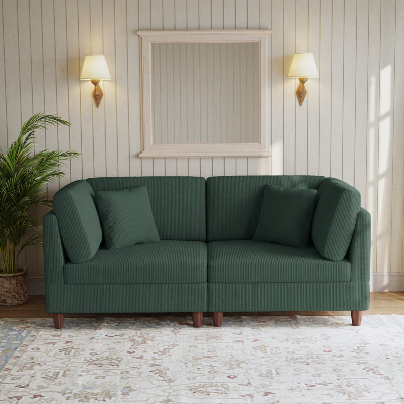 Seemab 2 Piece Sofa Set, Hunter Green