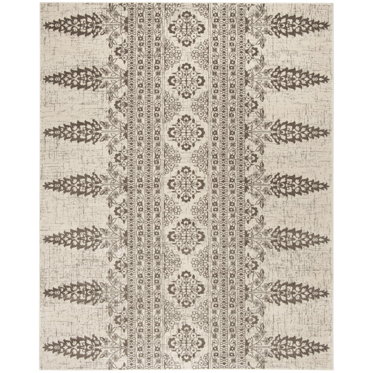 Annette Floral Ivory/Silver Area Rug