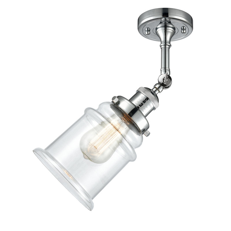 Galaviz Dimmable Bath Sconce, 6 Watt Vinage LED Bulb, Clear, Polished Chrome