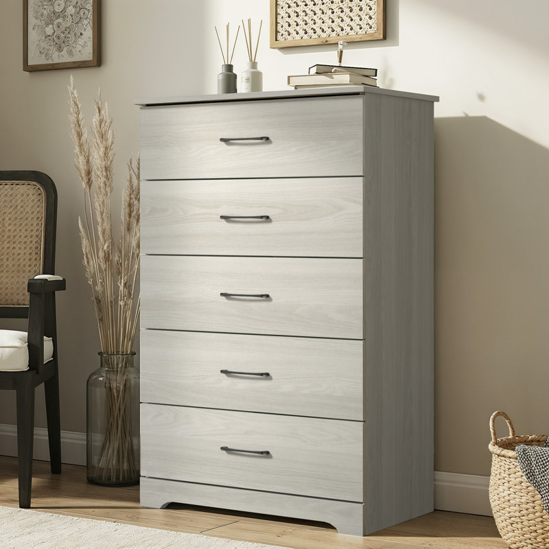 Arkia 5 Drawer 31.5" W Dresser, Gray