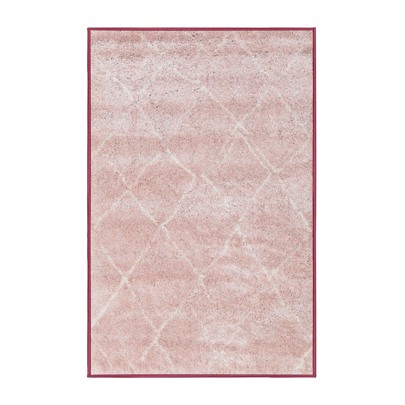 Tapis contemporain rose, Rectangle 5 pi x 7 pi