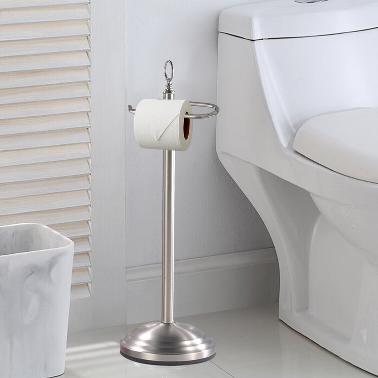 Free Standing Toilet Paper Holder Stand, Bathroom Toilet Tissue
