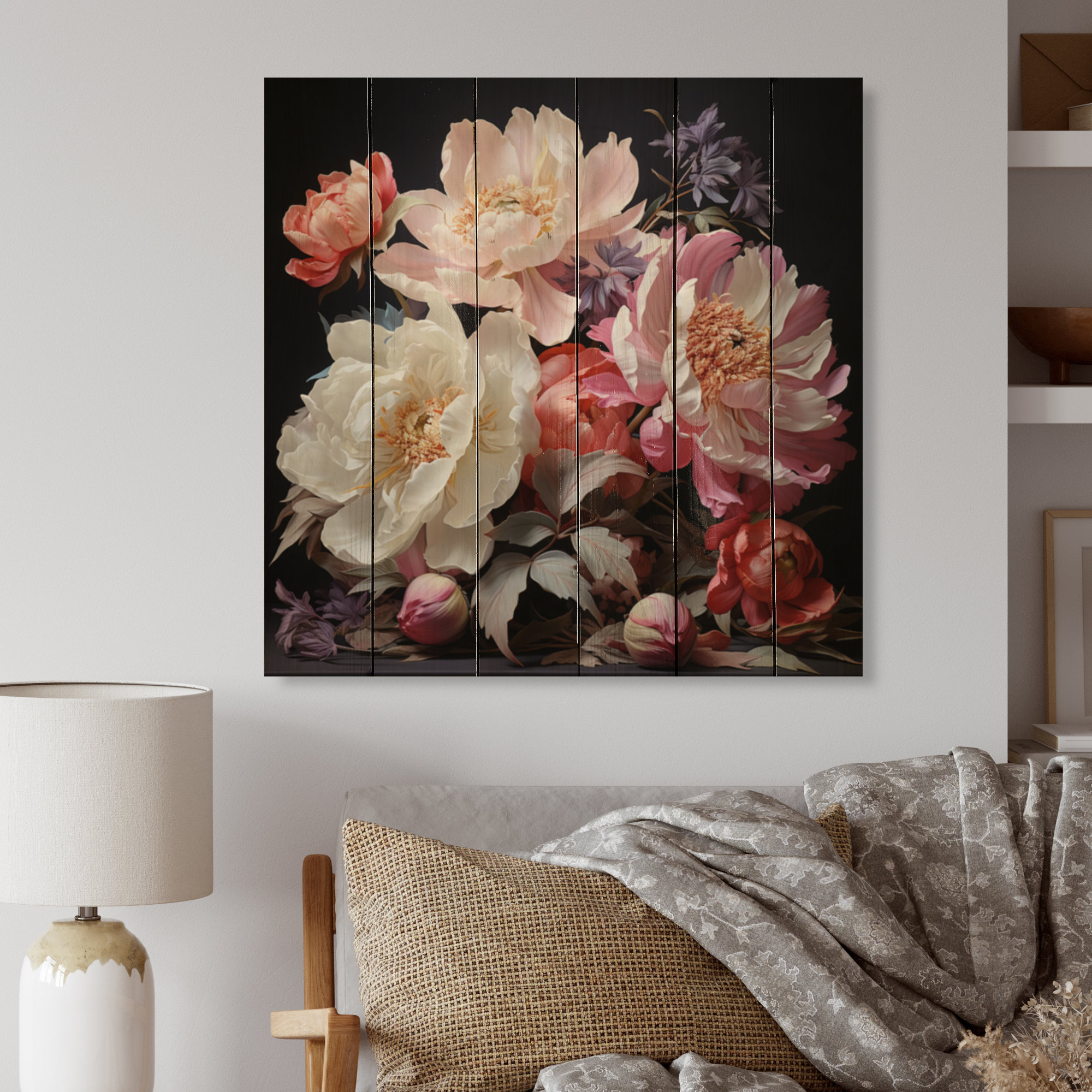 Red Barrel Studio Kamyjah Asian Art Peonies In Pink VI On Wood Print ...