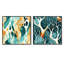 Chevaux - Ensemble de 2 collages carrés abstraits-101862744-101862743