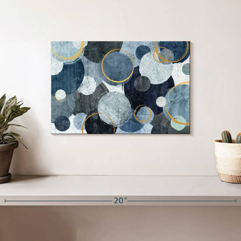 Avery Layered Blue Circles, 8" H x 12" W