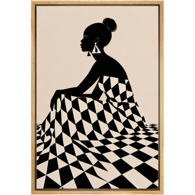 Art de femme géométrique minimaliste, images de salon, impression sur toile encadrée, impression numérique