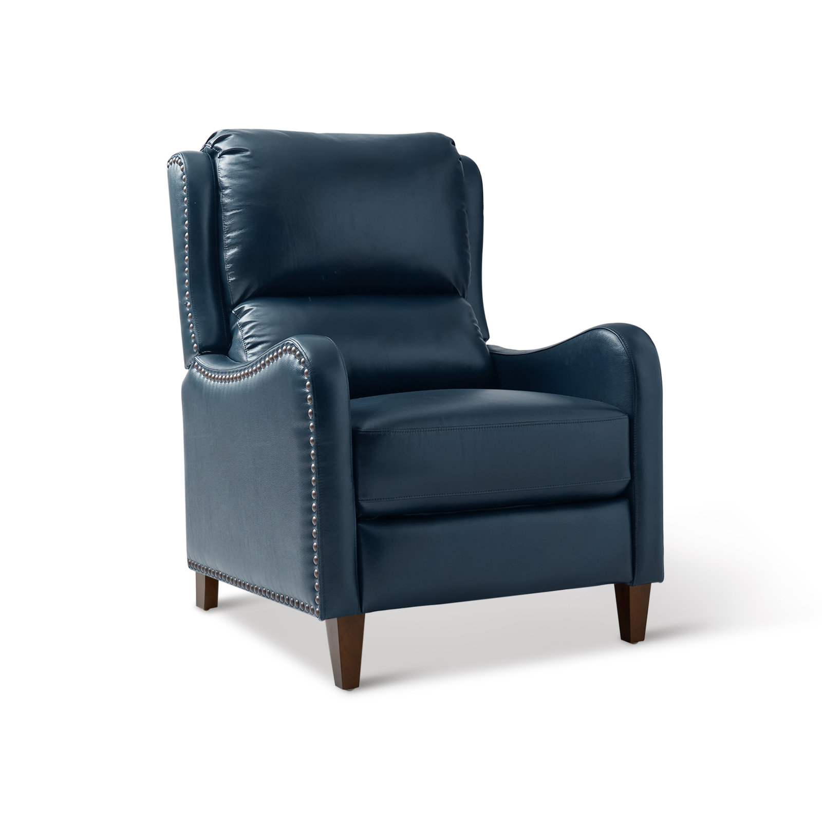 Beecher 29" Genuine Leather Manual Recliner, Turquoise