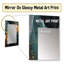 Gold and Green Serene abstract marble dream III - Gold Modern Wall Mirror-895747044
