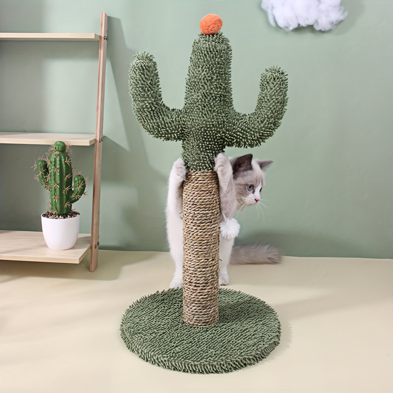 Grattoir Durable Cactus Cat - Jouet d'intérieur pour la santé des griffes et l'exercice actif | Cadeau d'Halloween de Noël
