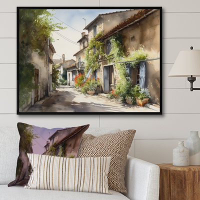 Riba, village méditerranéen, rue Ix sur toile
