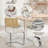 6 - Person Dining Table Sets With 70.8'' Oval Dining Table & 4 Upholstered Rattan Dining Chairs-573132504-573132500