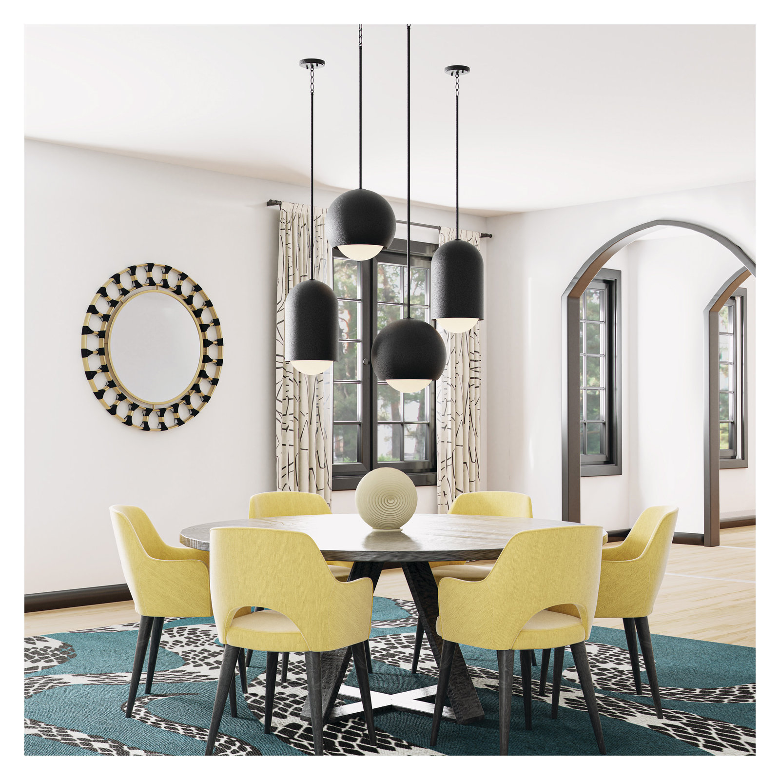 Dolby Single Light Glass Dimmable Pendant