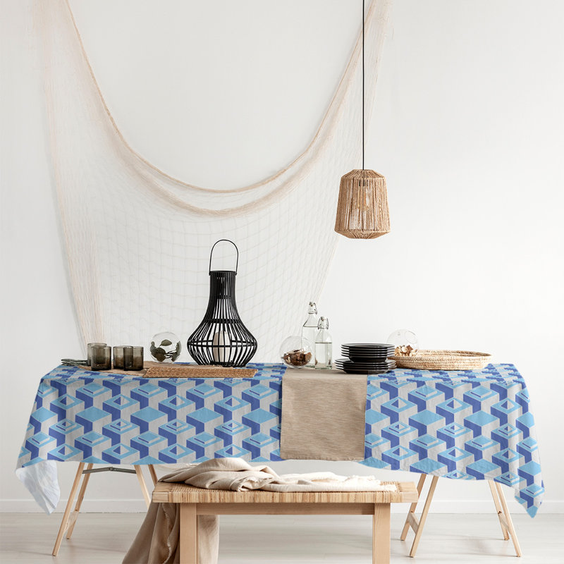 Nappe de gratte-ciels classiques, Bleu sarcelle/bleu