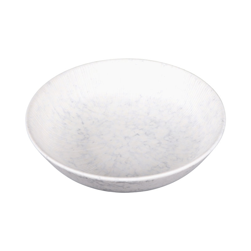 Bol rond en mélamine 7,25 po Hermosa, Gris / blanc