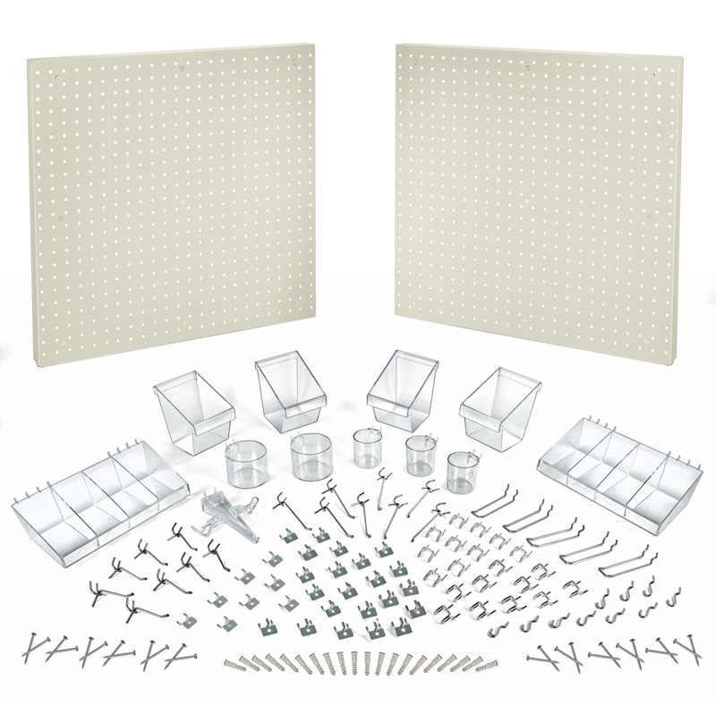 125-Piece Pegboard Organizer Kit (2 - 24"x24")