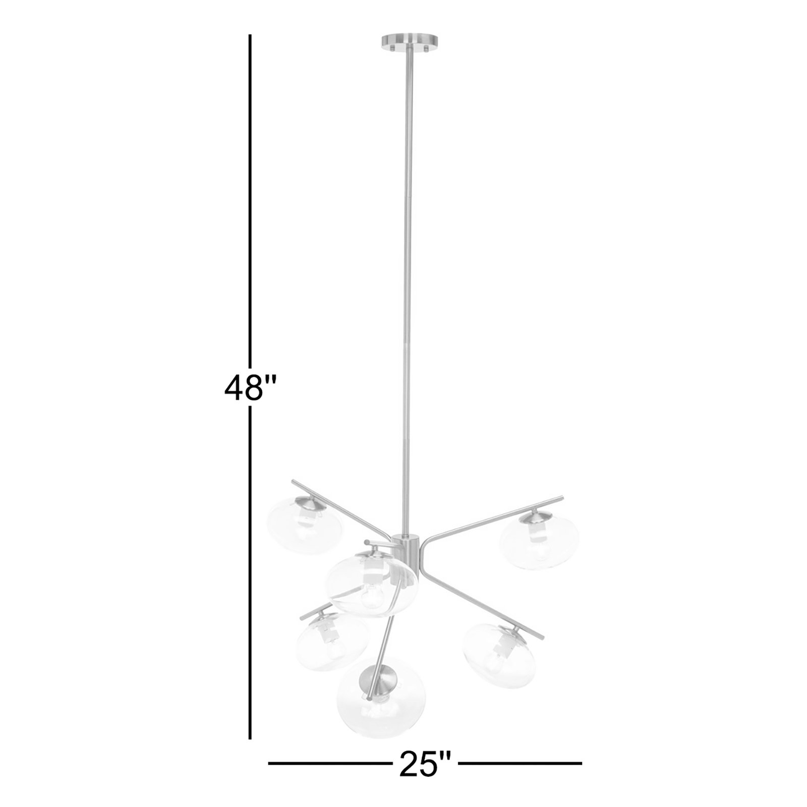 Vincenza 6 - Light Dimmable Sputnik Chandelier