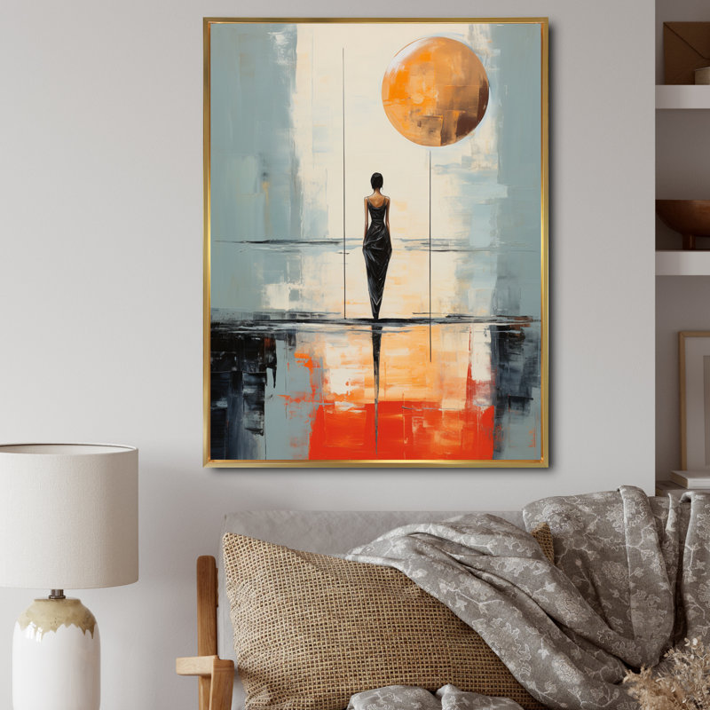 «Minimalisme Yoga Inner Balance II», reproduction d'art sur toile, Or, H 40 po x l 30 po x P 1,5 po