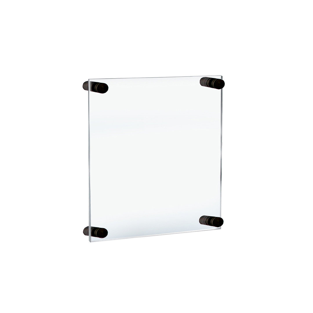 Floating Acrylic Wall Frame with Black Stand Off 