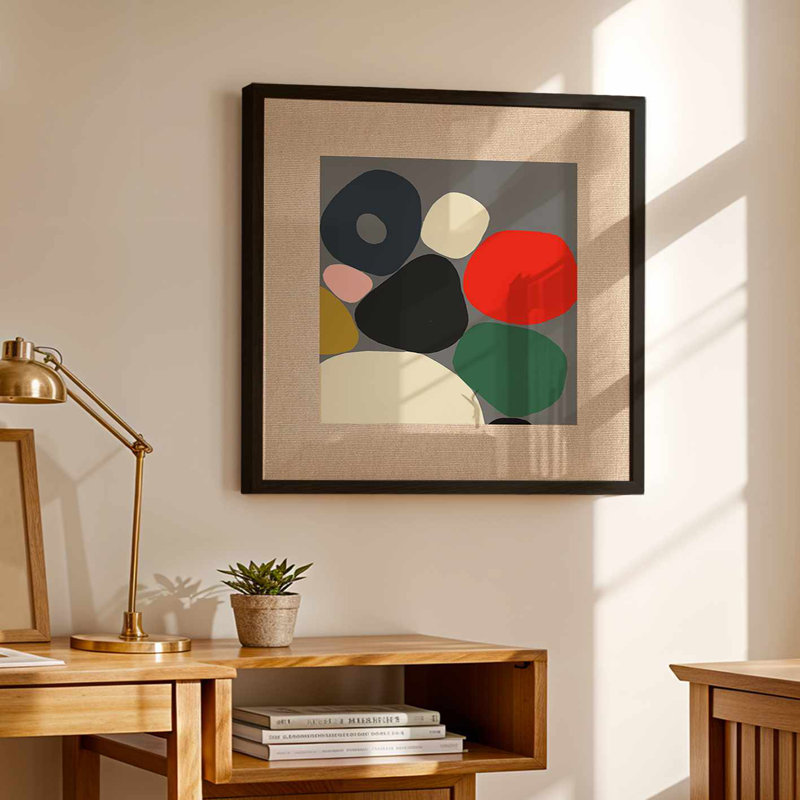 Élégante peinture sur toile encadrée, 29,1 po x 29,1 po | 100% toile avec une épaisseur de 1,4 pouce | Fixation murale facile avec quincaillerie de suspension incluse | Parfait pour le salon, la chambre à coucher ou le bureau
