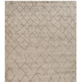 Hand-Knotted Wool Light Gray Area Rug