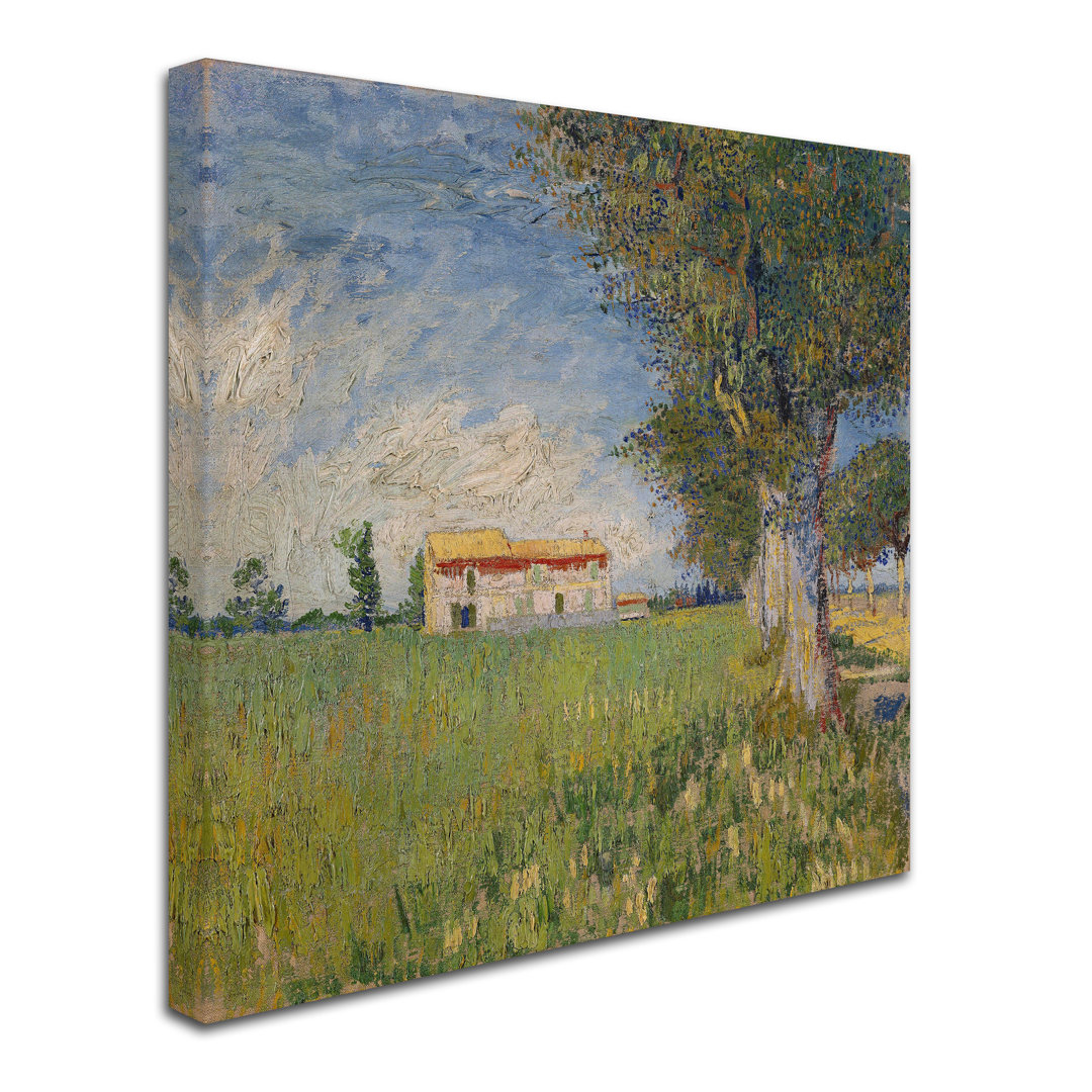 " Farmhouse In A Wheat Field " by Vincent Van Gogh Vault W Artwork
